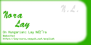 nora lay business card